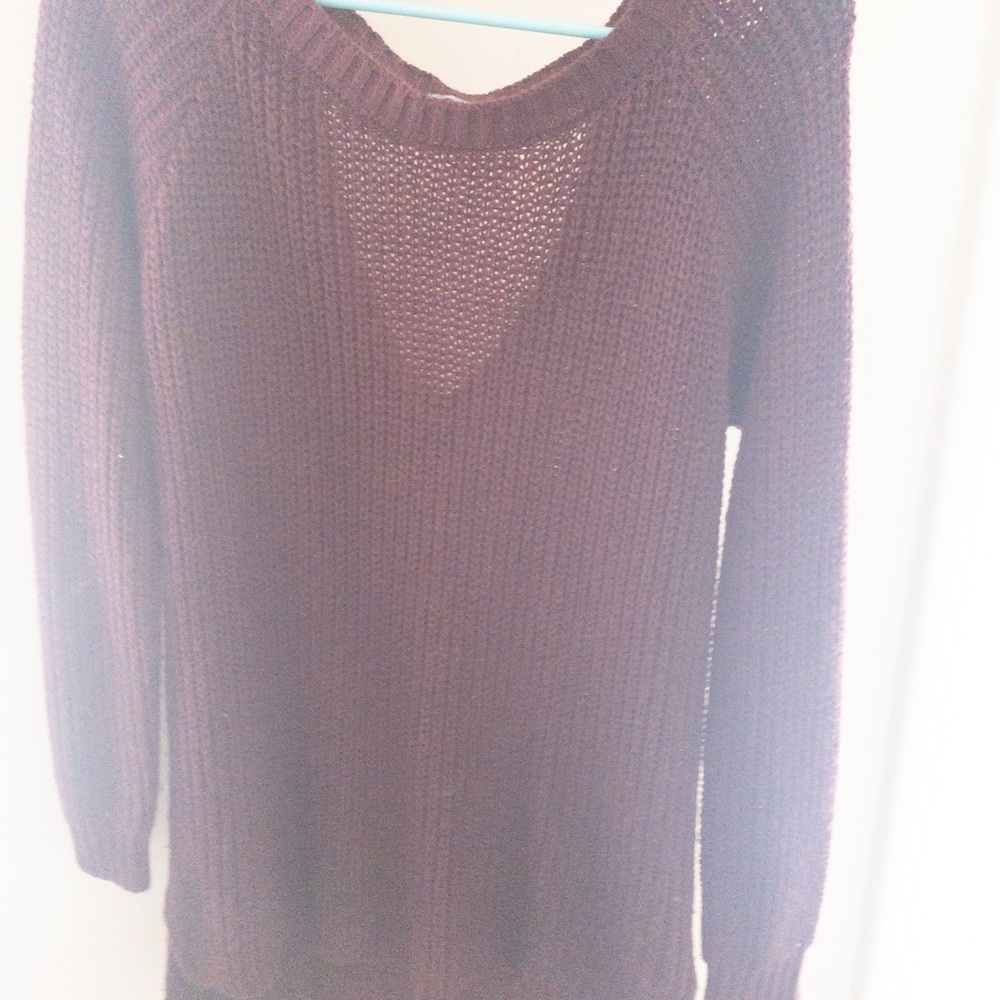 Charlotte Russe Purple Oversized Sweater